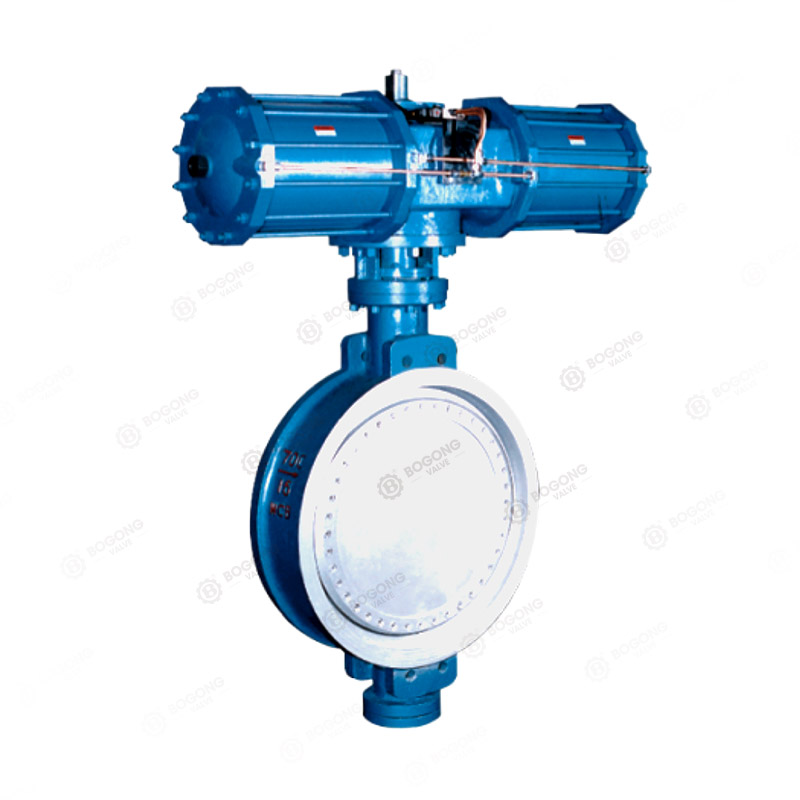 Pneumatic clamp butterfly valve