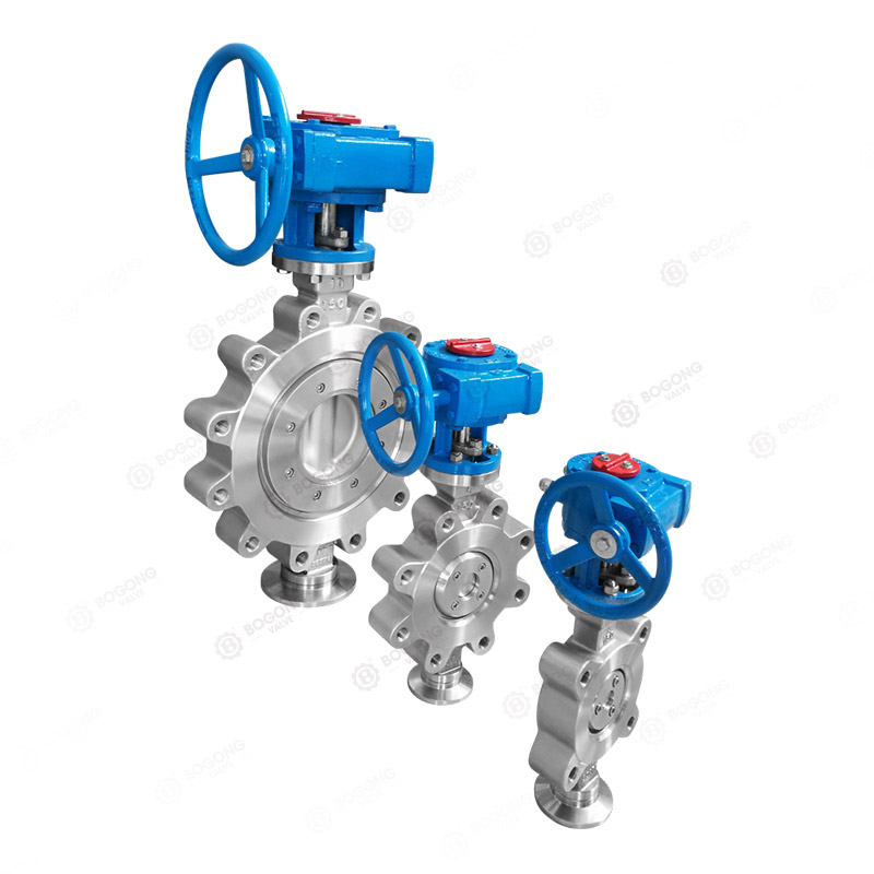 Double clamped lug butterfly valve