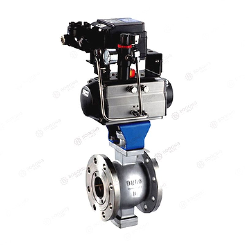 Pneumatic V-type ball valve