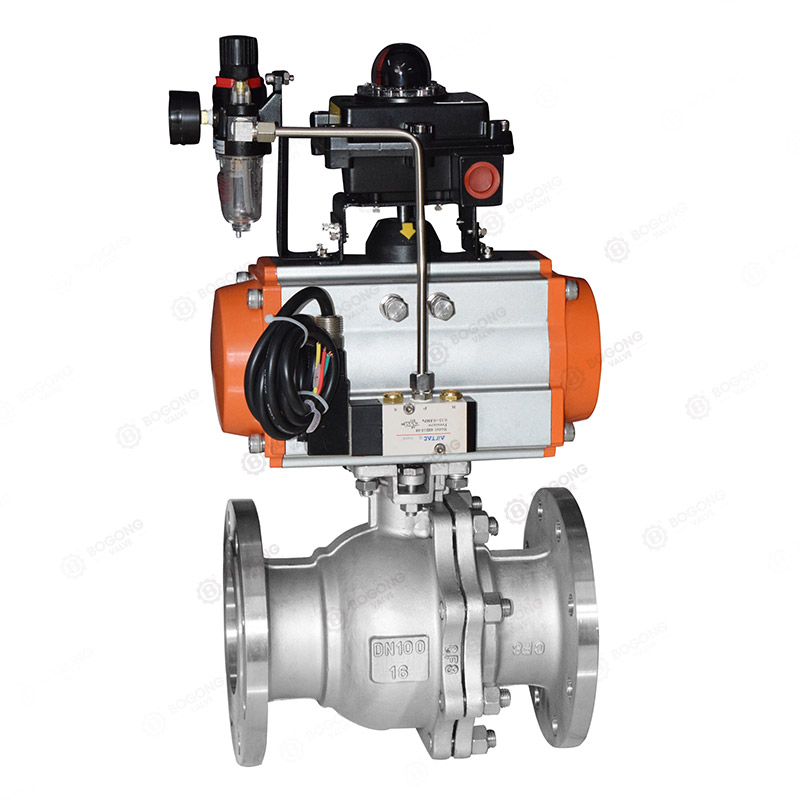 Pneumatic flange ball valve