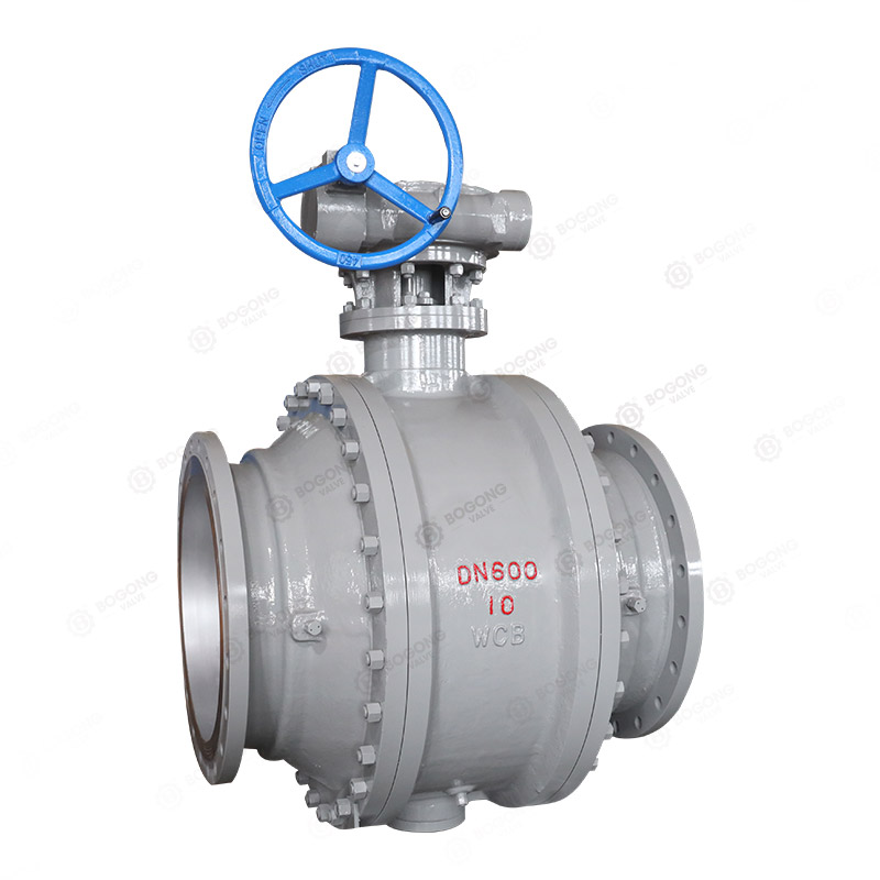 Worm gear fixed flange ball valve