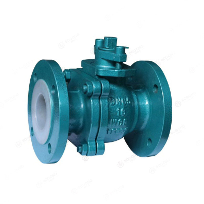 Fluorine lined manual flanged ball valve