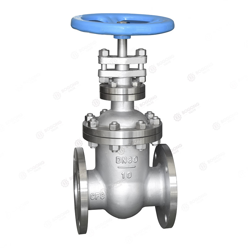 Blind rod flange gate valve