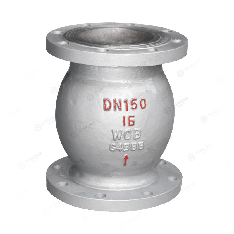 Cast steel axial flow check valve